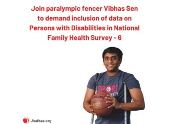 Paralympic Fencer Vibhas Sen and Jhatkaa.org come together for the inclusion of disability data in a national health survey