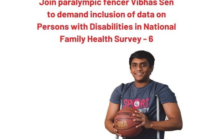 Paralympic Fencer Vibhas Sen and Jhatkaa.org come together for the inclusion of disability data in a national health survey