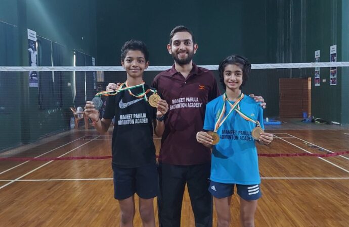 Surat’s Siona and Tanish win under 13 badminton title under the guidance of Badminton Coach Maneet Pahuja
