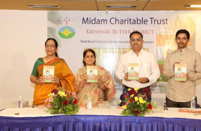 Classroom Gita teaching module “Krishna’s Butter” launched in Gujarat, Gujarati translation unveiled