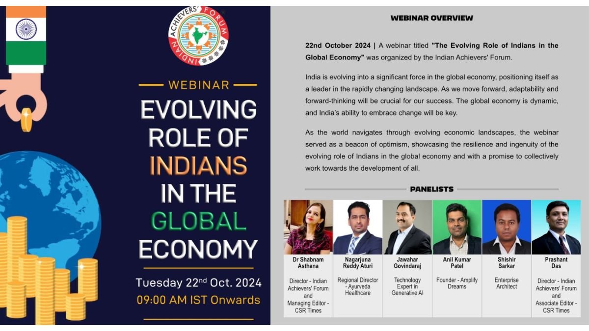 Indian Achievers’ Forum highlights the Evolving role of Indians in the global economy