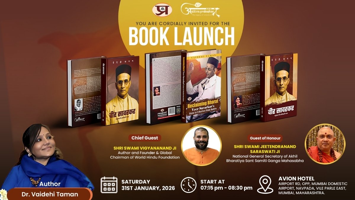 Dr Vaidehi Taman to Launch Books on Veer Savarkar’s Nationalist Vision in Mumbai on January 31
